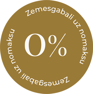 0% — Zemesgabali uz nomaksu